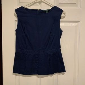 Navy blue fitted "work" top